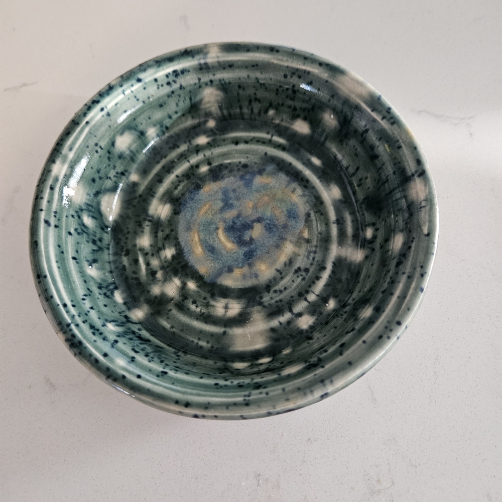 Handcrafted Ceramic Dish - Blue and Green - Picture 4 of 4